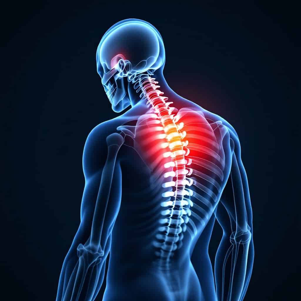 Ein Bild welches Rückenschmerzen zeigt